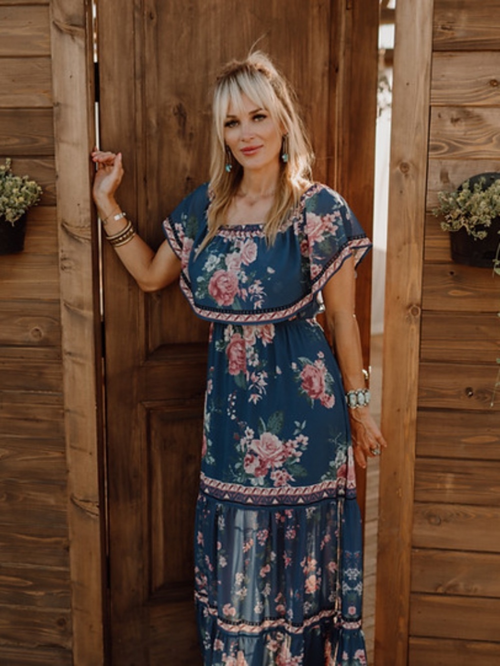 Floral off the Shoulder Dress